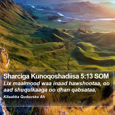 Sharciga Kunoqoshadiisa 5:13 SOM Bible Verse Image