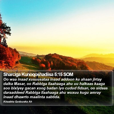 Sharciga Kunoqoshadiisa 5:15 SOM Bible Verse Image