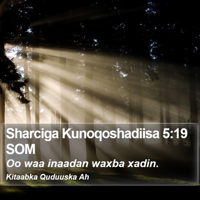 Sharciga Kunoqoshadiisa 5:19 SOM Bible Verse Image