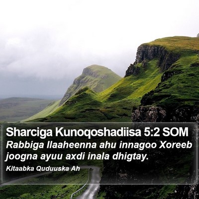 Sharciga Kunoqoshadiisa 5:2 SOM Bible Verse Image