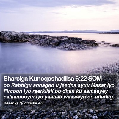 Sharciga Kunoqoshadiisa 6:22 SOM Bible Verse Image