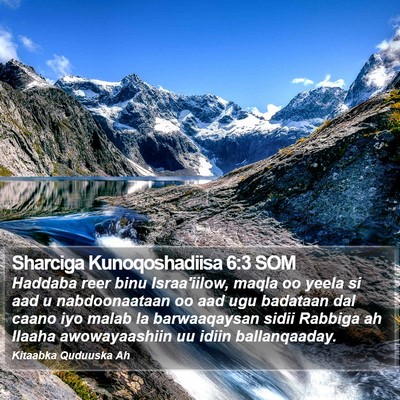 Sharciga Kunoqoshadiisa 6:3 SOM Bible Verse Image