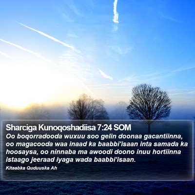 Sharciga Kunoqoshadiisa 7:24 SOM Bible Verse Image