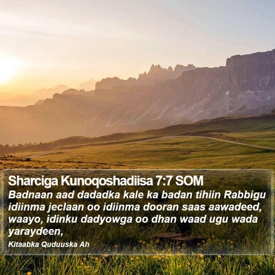 Sharciga Kunoqoshadiisa 7:7 SOM Bible Verse Image