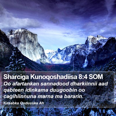 Sharciga Kunoqoshadiisa 8:4 SOM Bible Verse Image