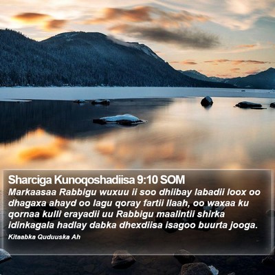 Sharciga Kunoqoshadiisa 9:10 SOM Bible Verse Image