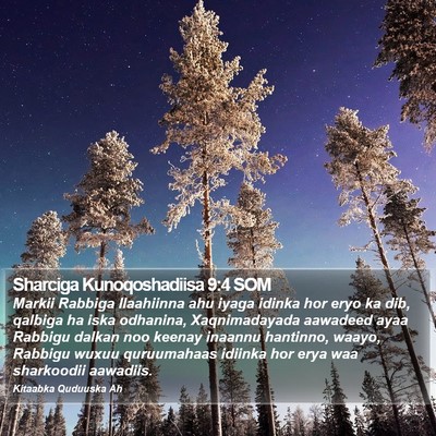 Sharciga Kunoqoshadiisa 9:4 SOM Bible Verse Image