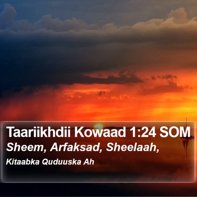Taariikhdii Kowaad 1:24 SOM Bible Verse Image