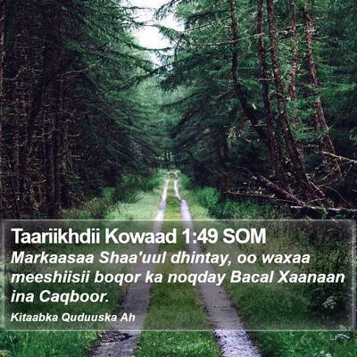 Taariikhdii Kowaad 1:49 SOM Bible Verse Image