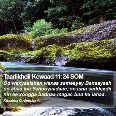 Taariikhdii Kowaad 11:24 SOM Bible Verse Image