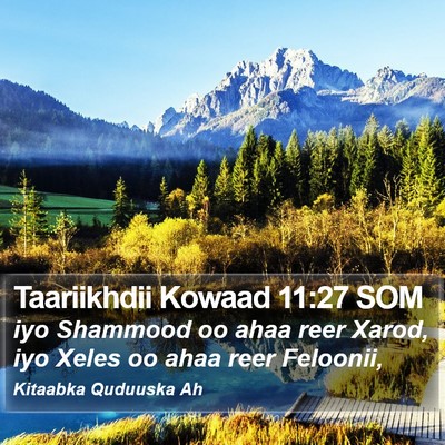 Taariikhdii Kowaad 11:27 SOM Bible Verse Image