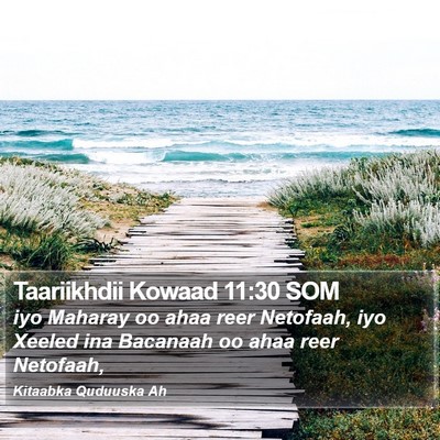 Taariikhdii Kowaad 11:30 SOM Bible Verse Image