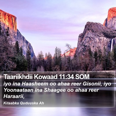 Taariikhdii Kowaad 11:34 SOM Bible Verse Image