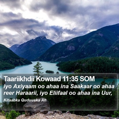 Taariikhdii Kowaad 11:35 SOM Bible Verse Image