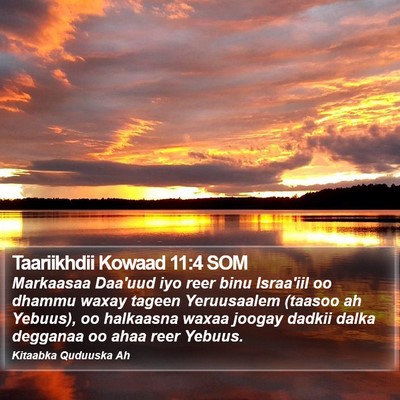 Taariikhdii Kowaad 11:4 SOM Bible Verse Image