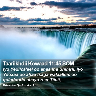 Taariikhdii Kowaad 11:45 SOM Bible Verse Image