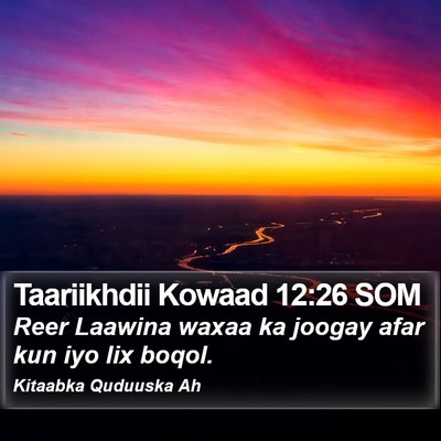 Taariikhdii Kowaad 12:26 SOM Bible Verse Image