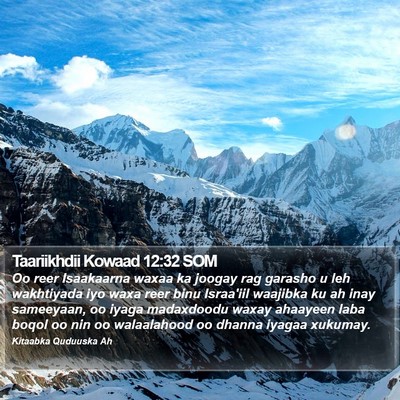 Taariikhdii Kowaad 12:32 SOM Bible Verse Image
