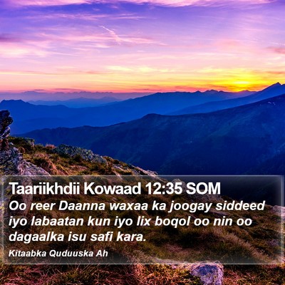 Taariikhdii Kowaad 12:35 SOM Bible Verse Image