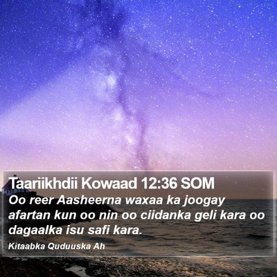 Taariikhdii Kowaad 12:36 SOM Bible Verse Image