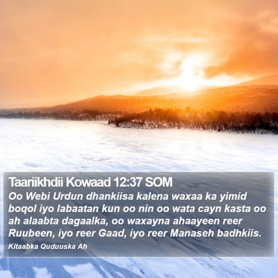 Taariikhdii Kowaad 12:37 SOM Bible Verse Image