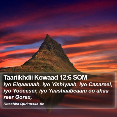 Taariikhdii Kowaad 12:6 SOM Bible Verse Image