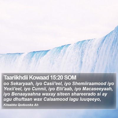 Taariikhdii Kowaad 15:20 SOM Bible Verse Image