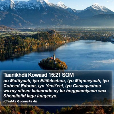 Taariikhdii Kowaad 15:21 SOM Bible Verse Image