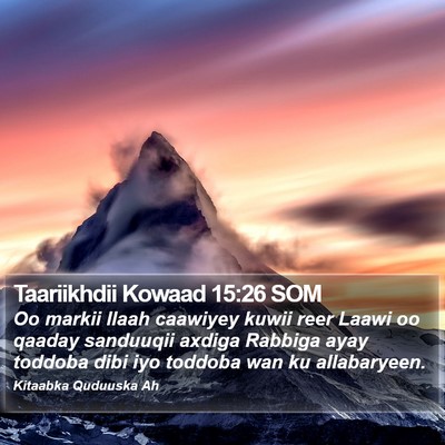 Taariikhdii Kowaad 15:26 SOM Bible Verse Image
