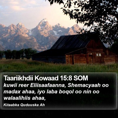 Taariikhdii Kowaad 15:8 SOM Bible Verse Image