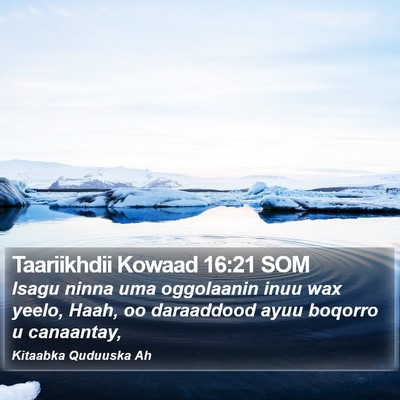 Taariikhdii Kowaad 16:21 SOM Bible Verse Image
