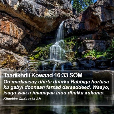 Taariikhdii Kowaad 16:33 SOM Bible Verse Image