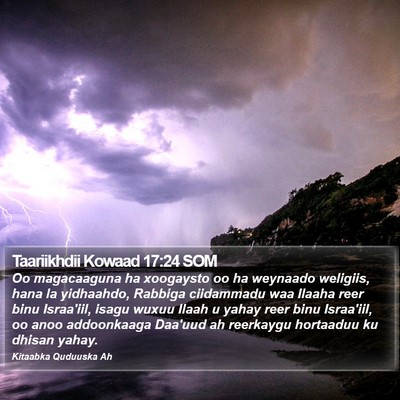 Taariikhdii Kowaad 17:24 SOM Bible Verse Image