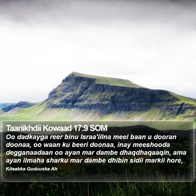 Taariikhdii Kowaad 17:9 SOM Bible Verse Image