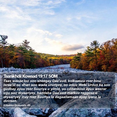 Taariikhdii Kowaad 19:17 SOM Bible Verse Image