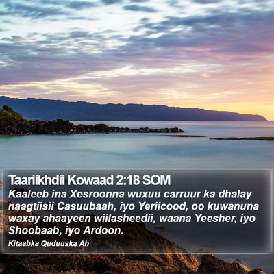Taariikhdii Kowaad 2:18 SOM Bible Verse Image