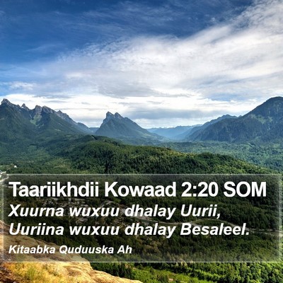 Taariikhdii Kowaad 2:20 SOM Bible Verse Image