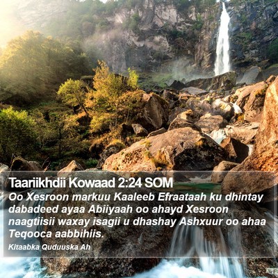 Taariikhdii Kowaad 2:24 SOM Bible Verse Image