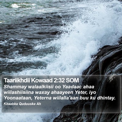 Taariikhdii Kowaad 2:32 SOM Bible Verse Image