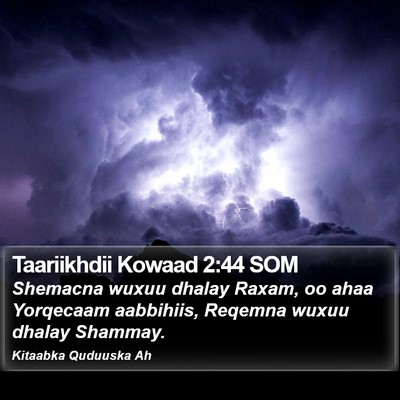 Taariikhdii Kowaad 2:44 SOM Bible Verse Image