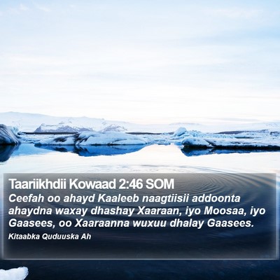 Taariikhdii Kowaad 2:46 SOM Bible Verse Image