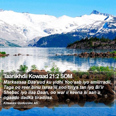 Taariikhdii Kowaad 21:2 SOM Bible Verse Image