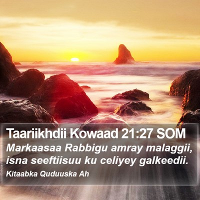 Taariikhdii Kowaad 21:27 SOM Bible Verse Image