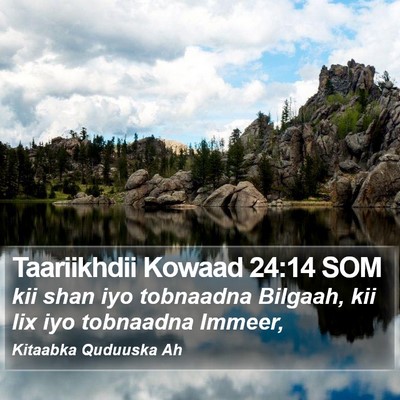 Taariikhdii Kowaad 24:14 SOM Bible Verse Image