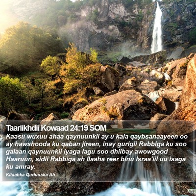 Taariikhdii Kowaad 24:19 SOM Bible Verse Image