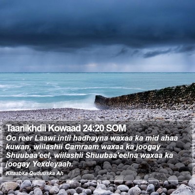 Taariikhdii Kowaad 24:20 SOM Bible Verse Image