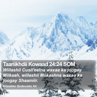 Taariikhdii Kowaad 24:24 SOM Bible Verse Image