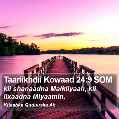 Taariikhdii Kowaad 24:9 SOM Bible Verse Image