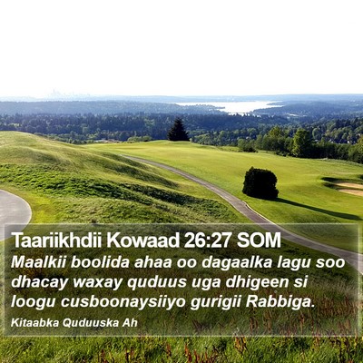 Taariikhdii Kowaad 26:27 SOM Bible Verse Image
