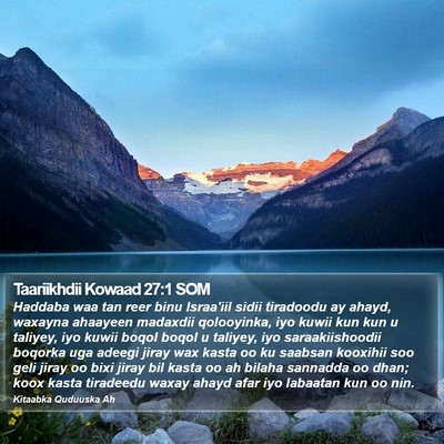 Taariikhdii Kowaad 27:1 SOM Bible Verse Image
